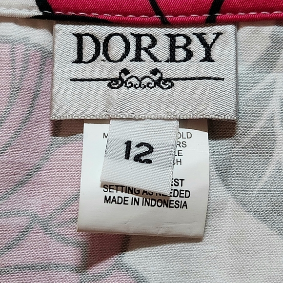 VTG Dorby 2 piece skirt set Size 12 Colors magenta black white - Picture 6 of 15